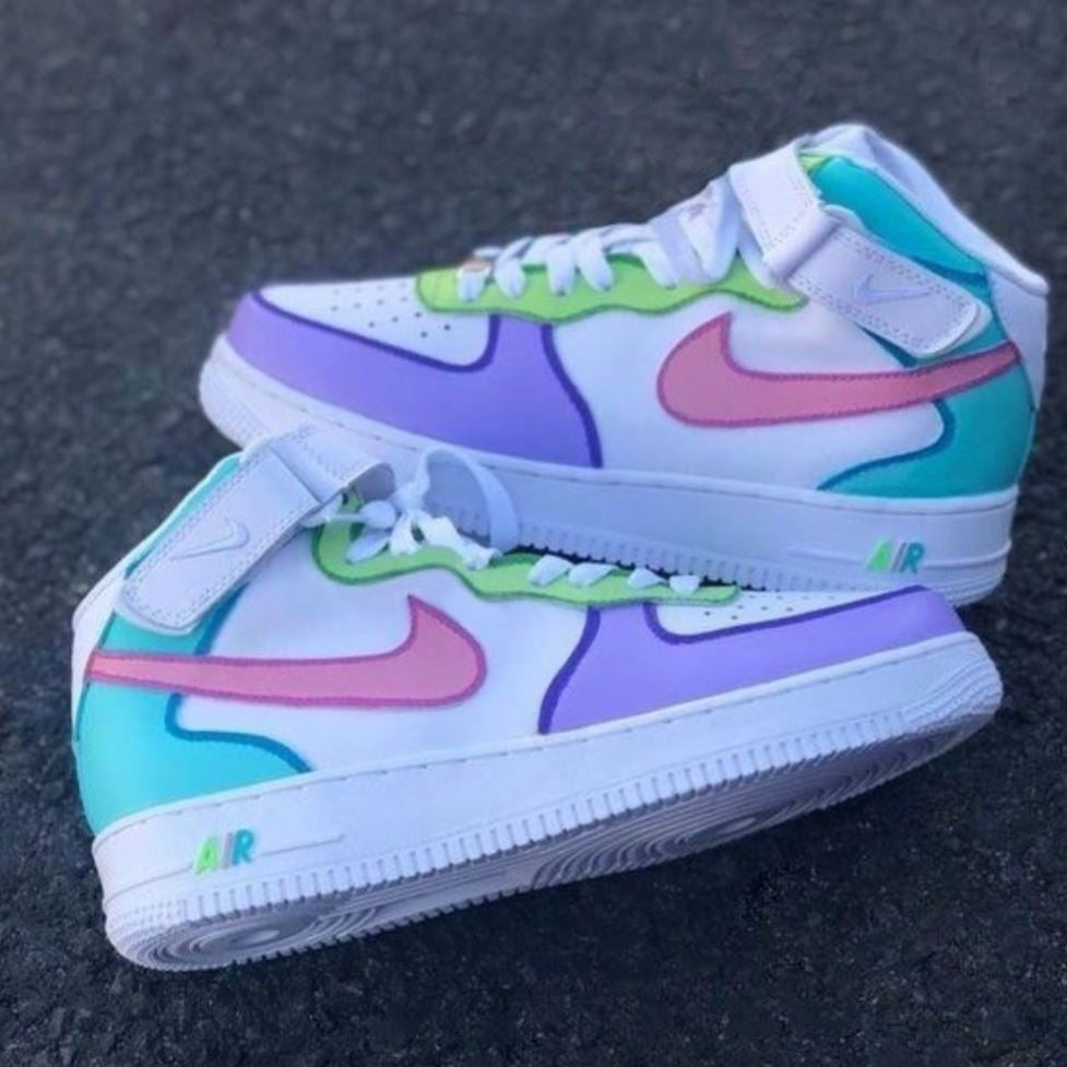 Macaron Custom Sneakers Air Force 1 Mid