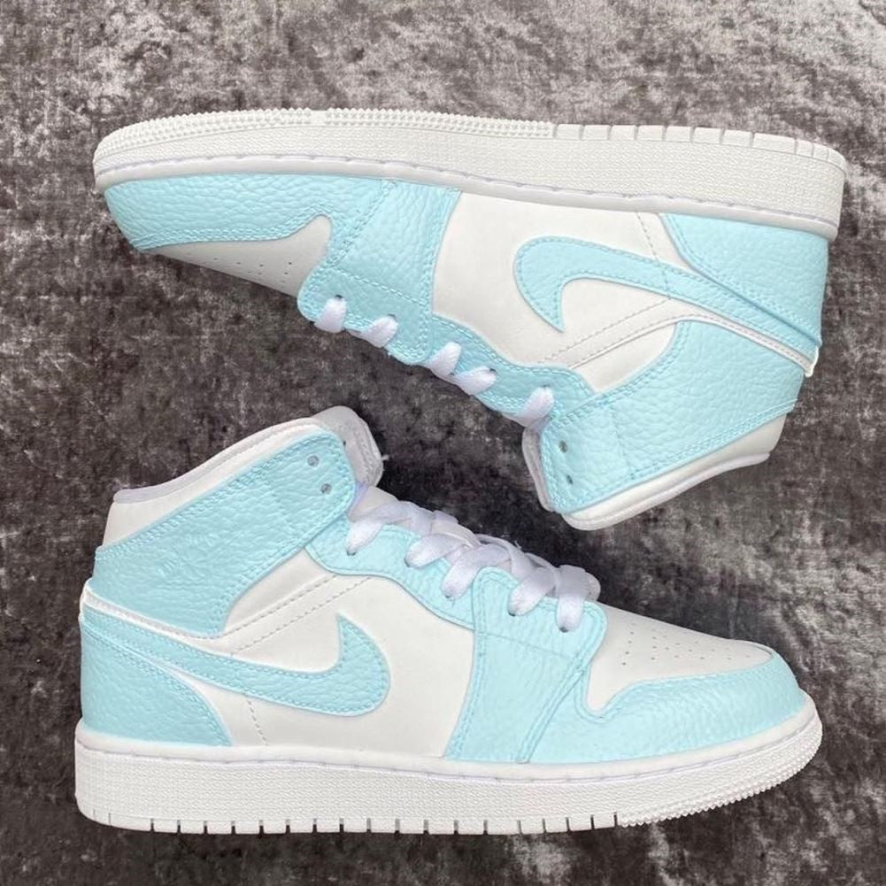 Soft Blue Custom Sneakers Air Jordan 1