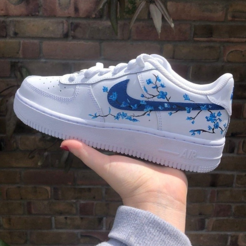 Blue Blossom Custom Sneakers Air Force 1