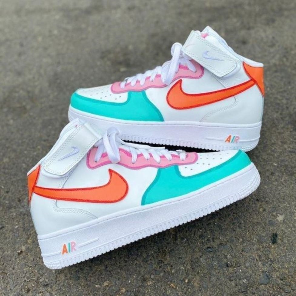 Candy Color Custom Sneakers Air Force 1 Mid