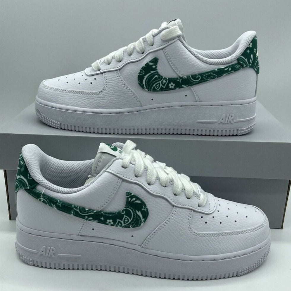 Green Bandana Sneakers Custom Air Force 1