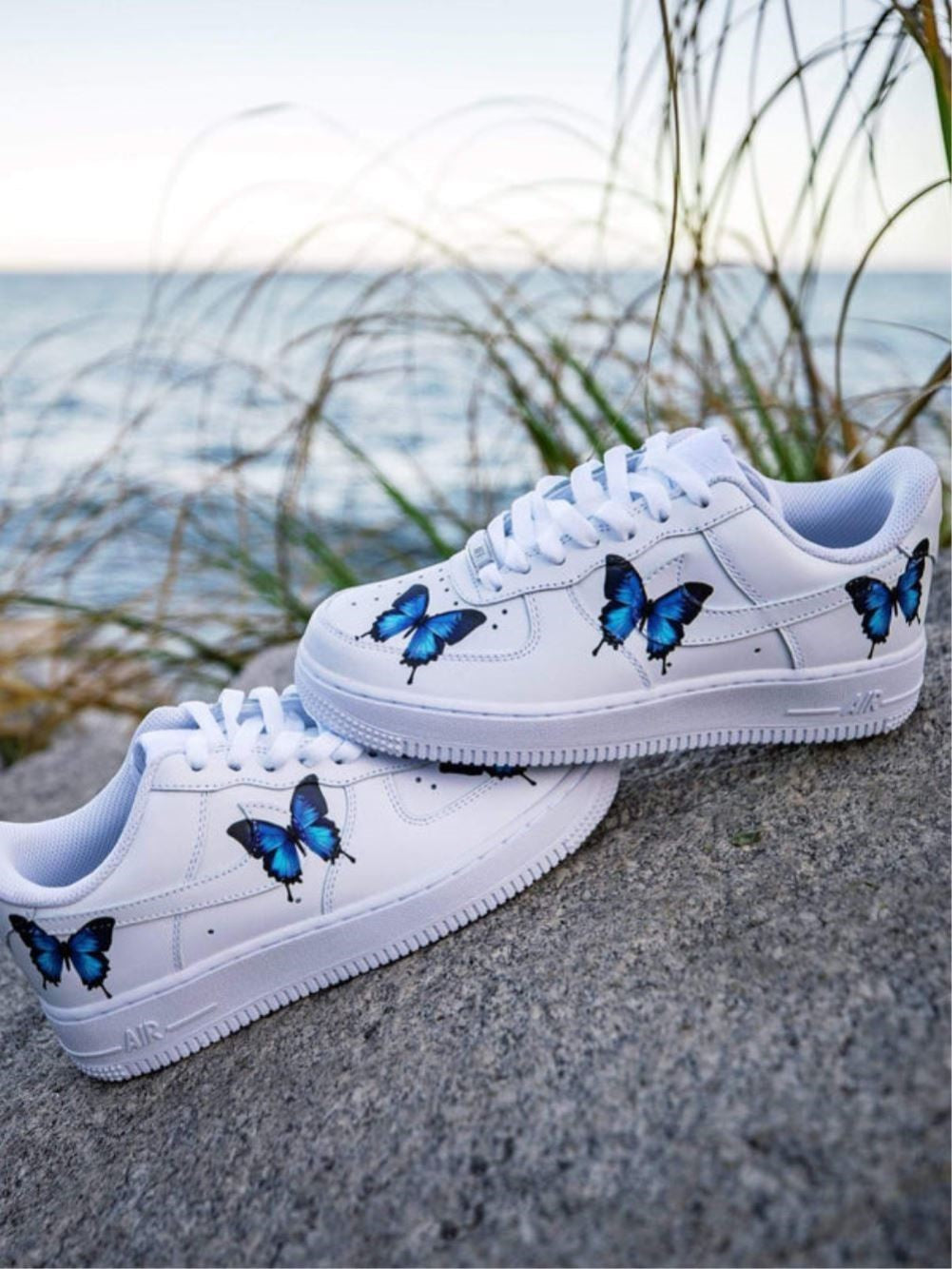 Blue Butterflies Custom Sneakers Air Force 1