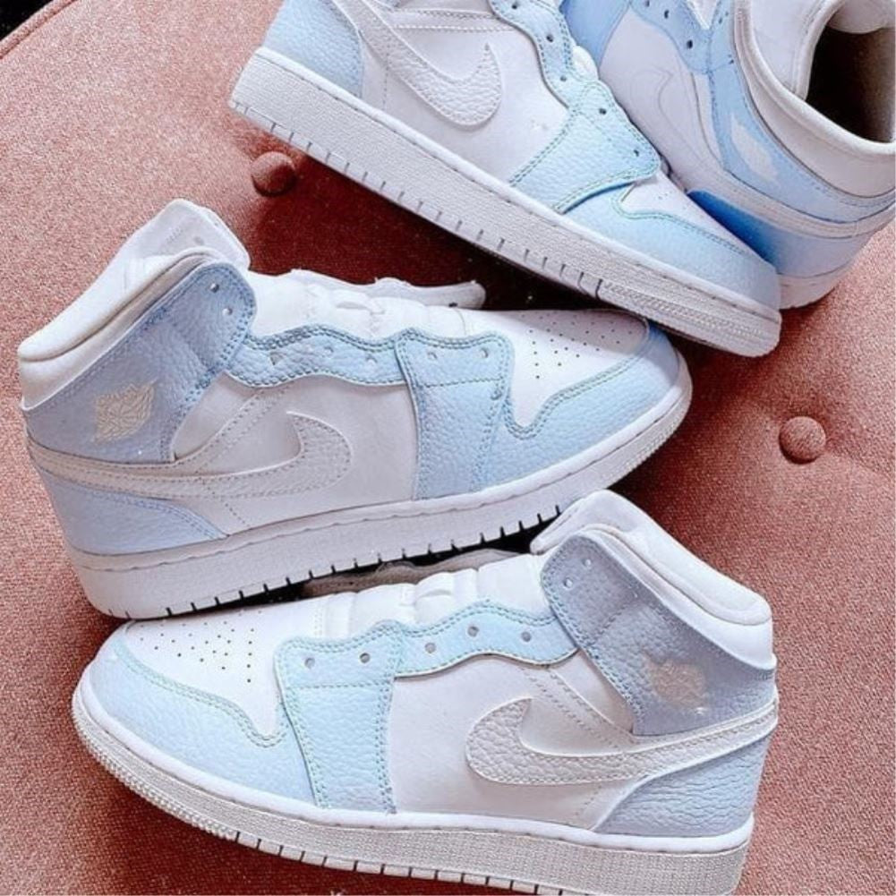 Baby Blue Custom Sneakers Air Jordan 1