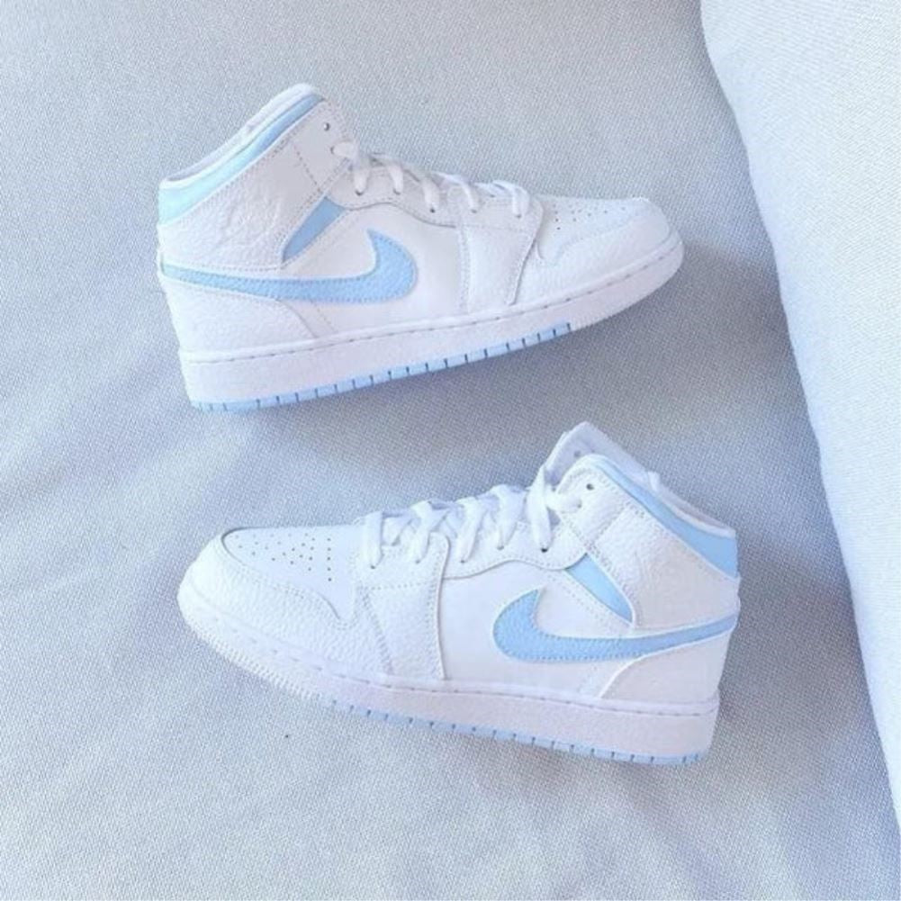 Soft Blue Custom Sneakers Air Jordan 1