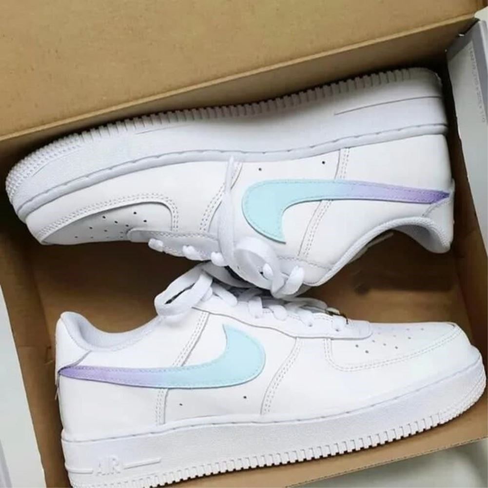 Blue-Purple Gradient Custom Sneakers Air Force 1