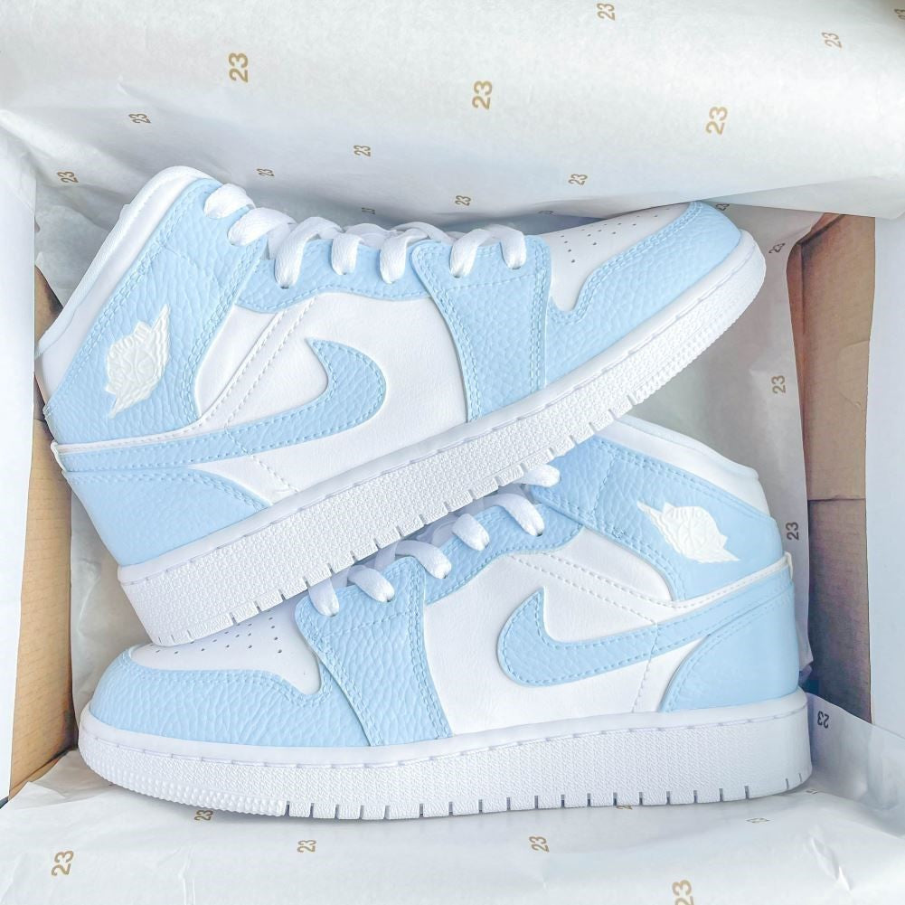 Baby Blue Custom Sneakers Air Jordan 1