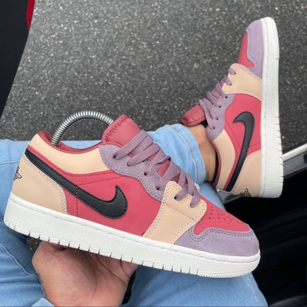 Retro Red Sneakers Custom Air Jordan 1 Low