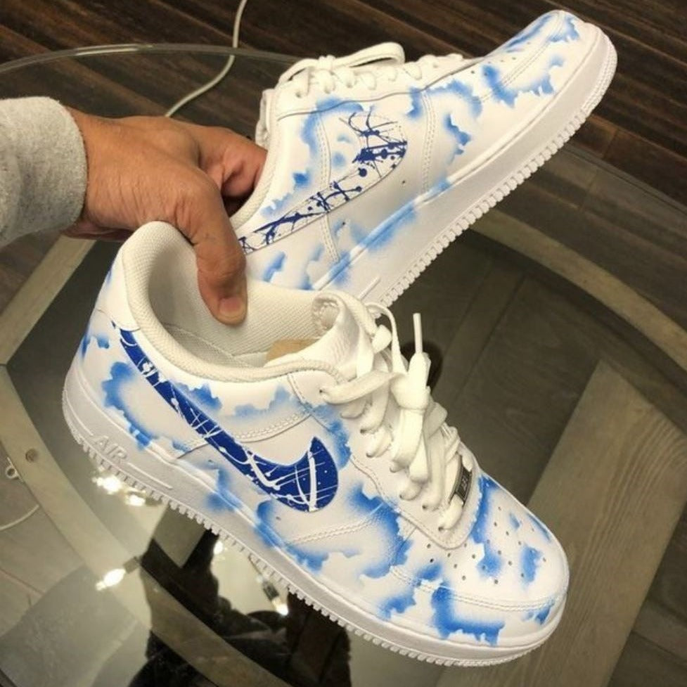 Blue Splash Custom Sneakers Air Force 1