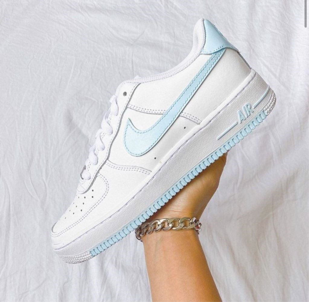 Baby Blue Custom Sneakers Air Force 1