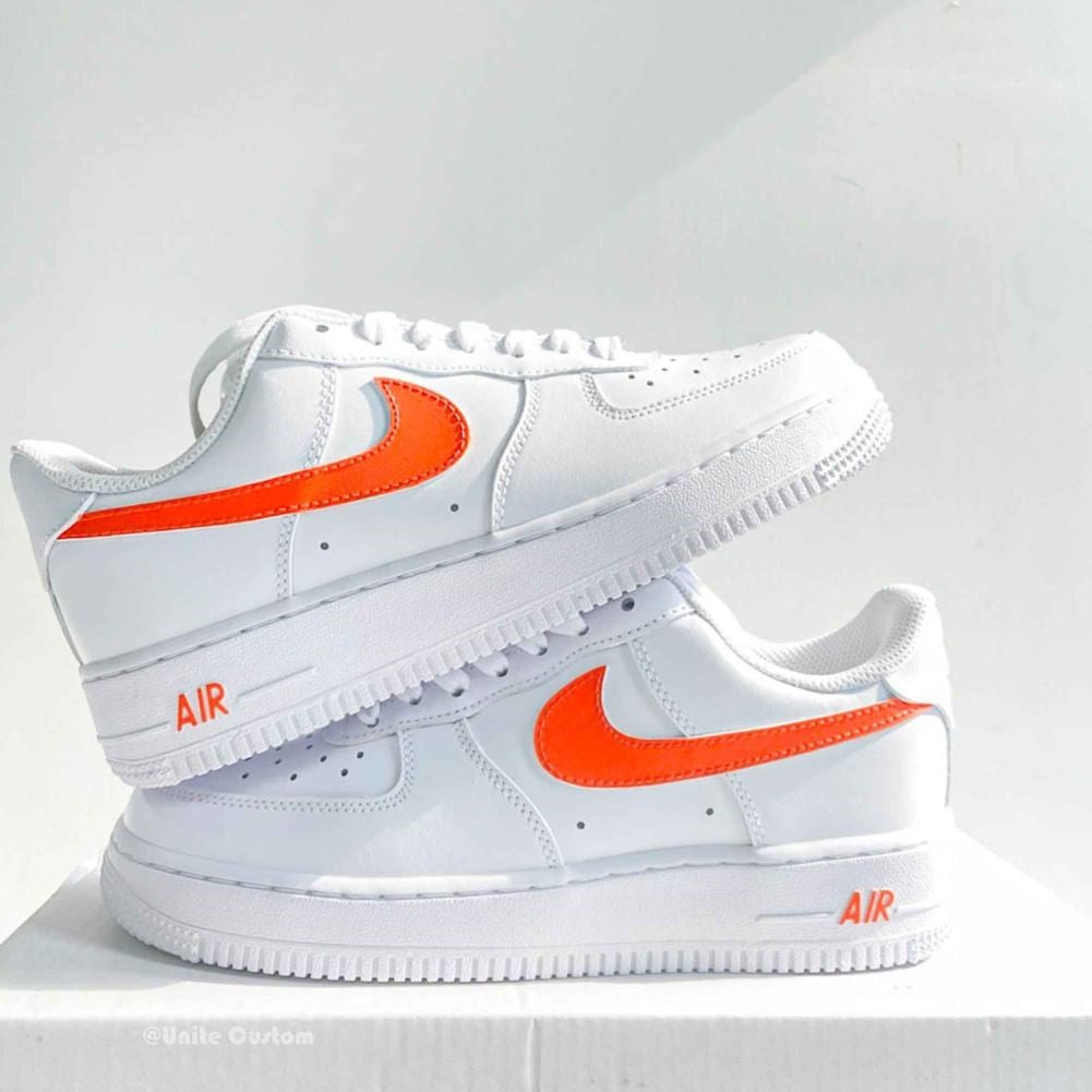 Orange Custom Sneakers Air Force 1