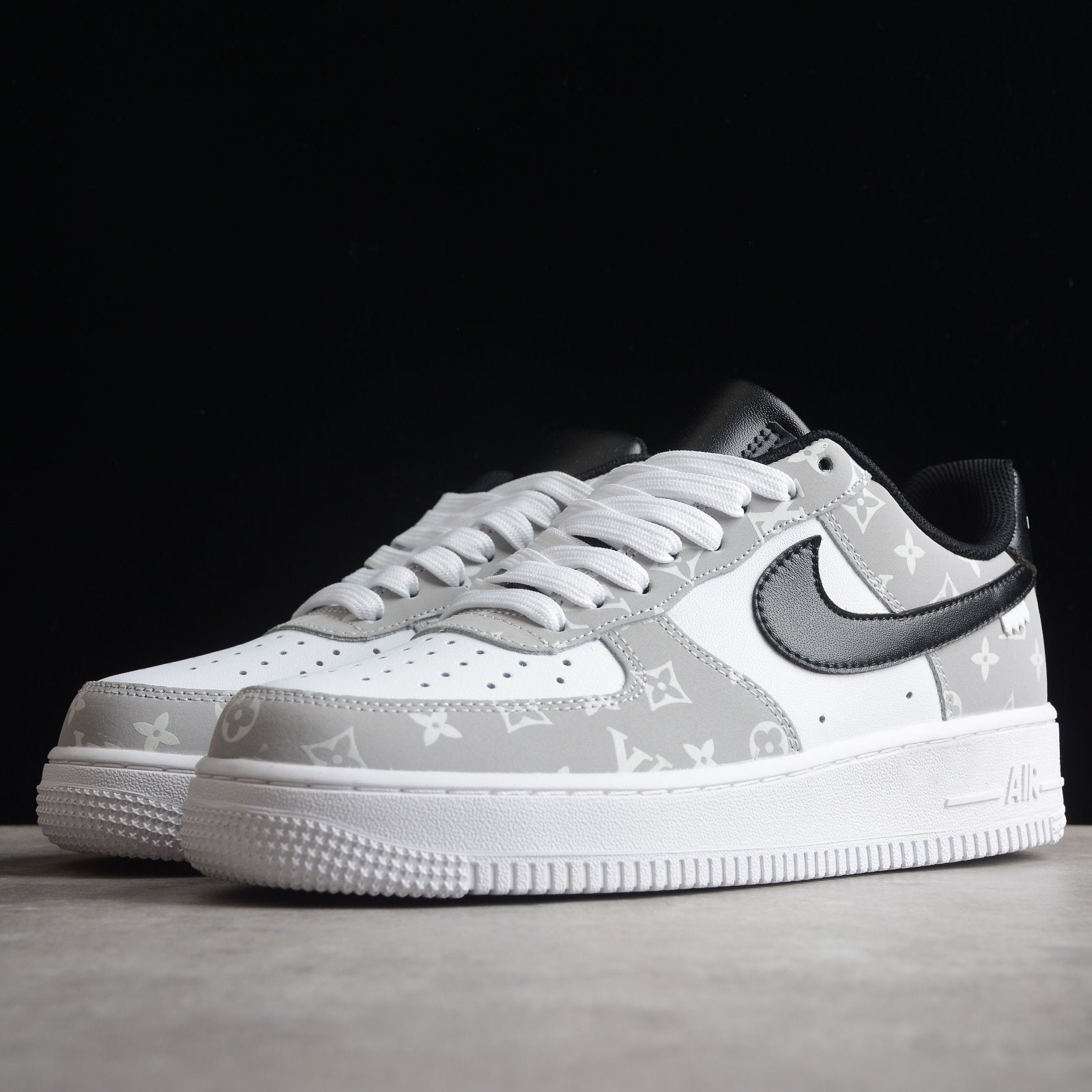 ROYAL GRAY LV Custom Sneakers Air Force 1