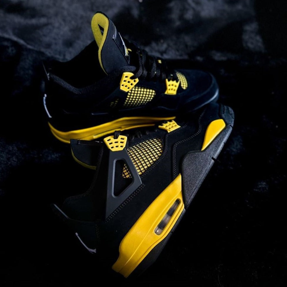 Thunder Yellow Custom Sneakers Air Jordan 4