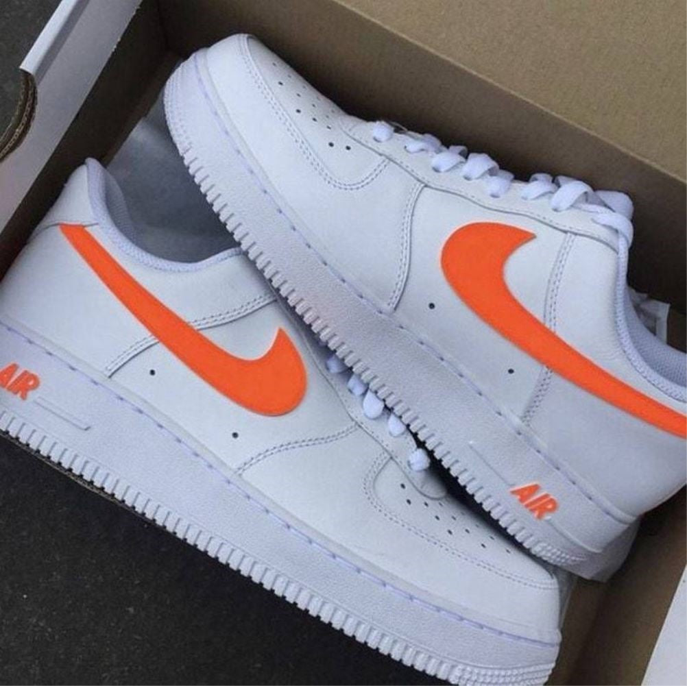 Neon Orange Custom Sneakers Air Force 1