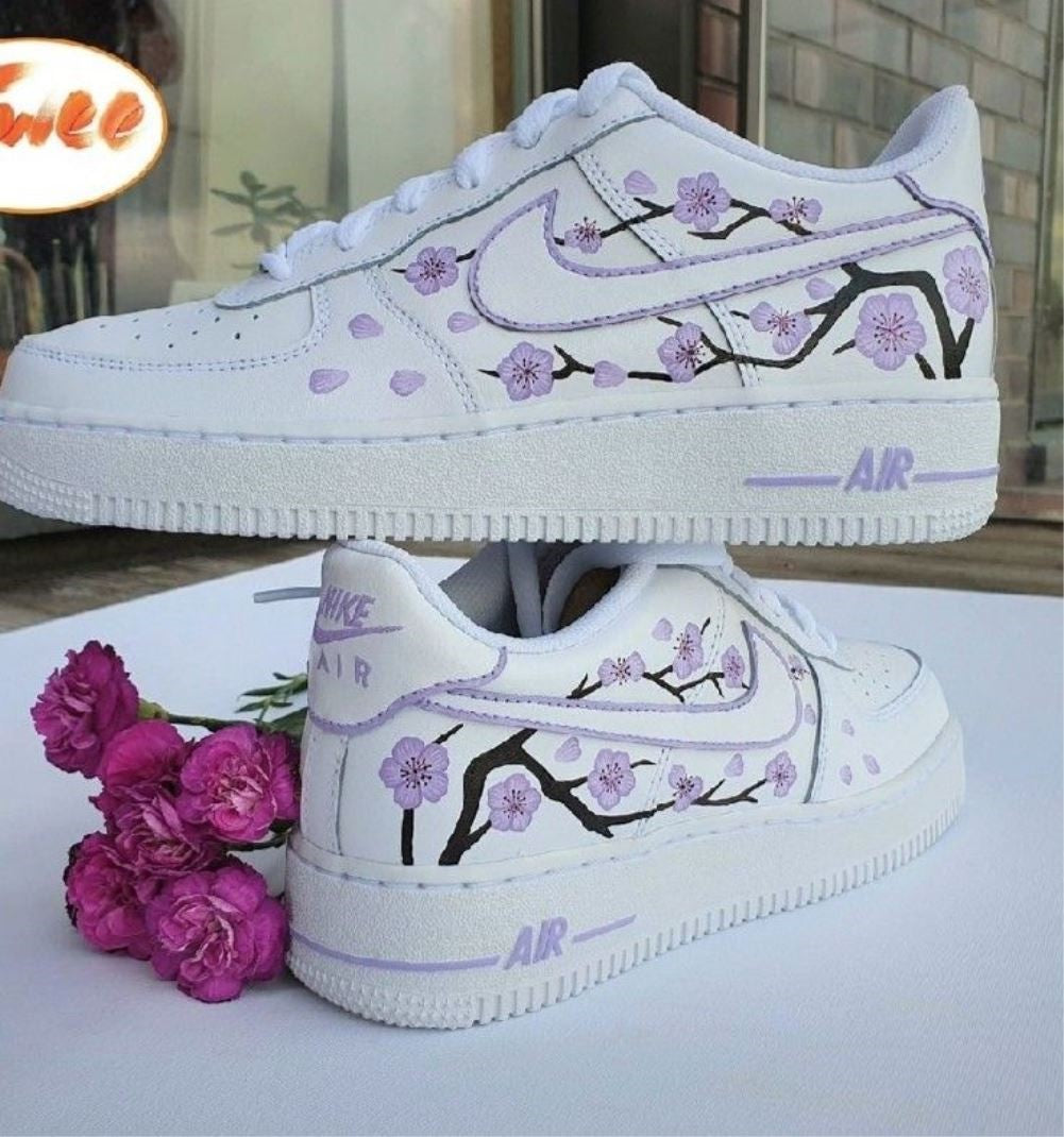 Purple Cherry Custom Sneakers Air Force 1