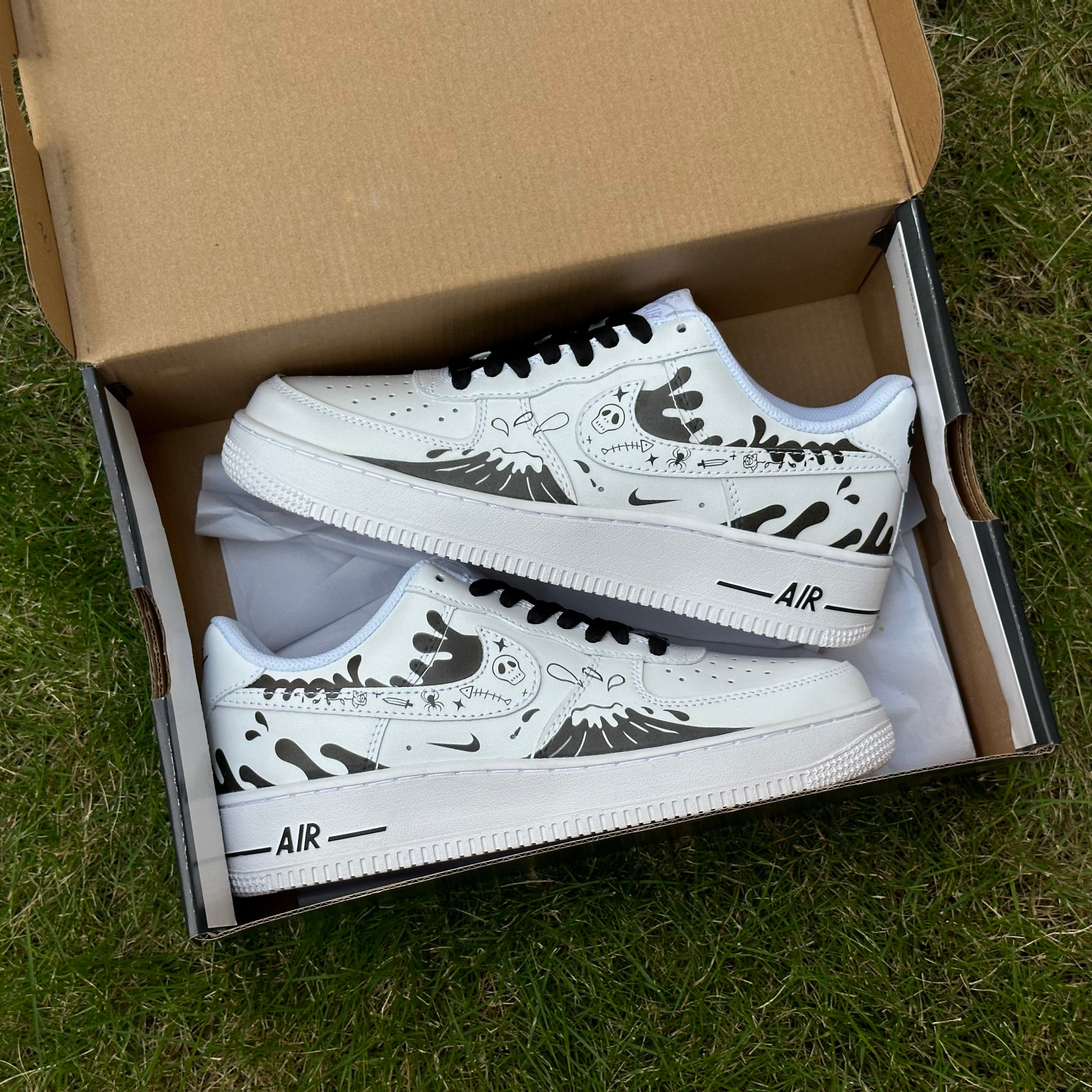 Custom Air Force 1 Simple Strokes Japanese Waves