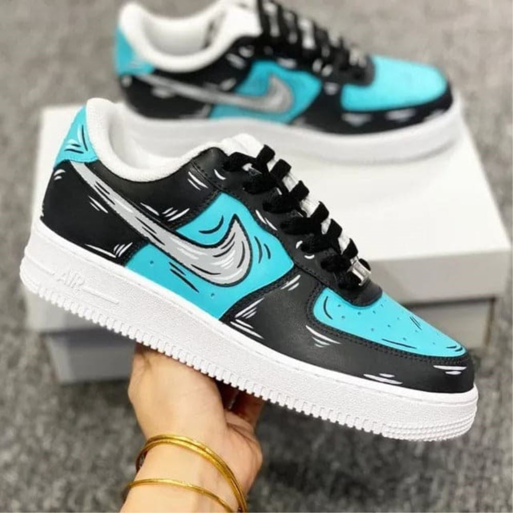 Cartoon Tricolor Custom Sneakers Air Force 1