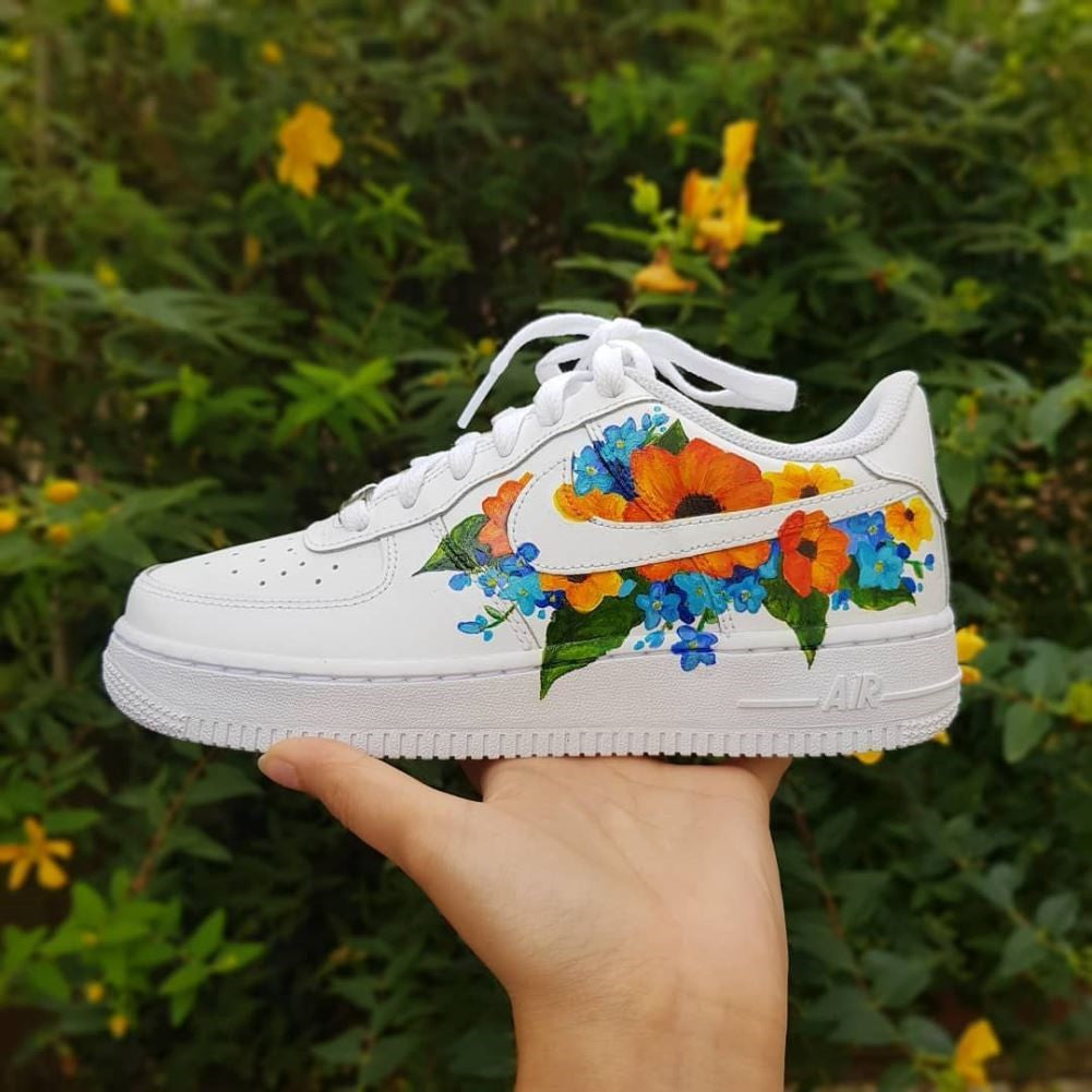 Tricolor Blossom Custom Sneakers Air Force 1