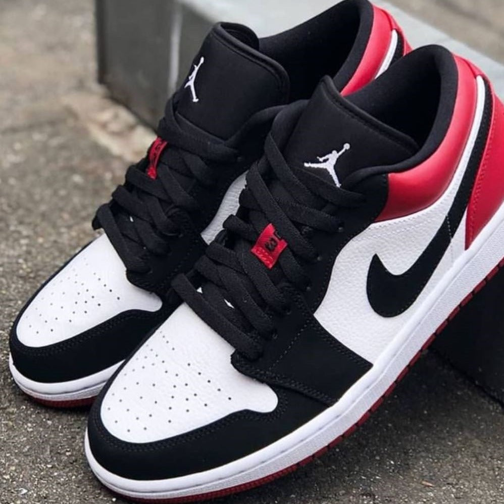 Velvet Black Red Sneakers Custom Air Jordan 1 Low