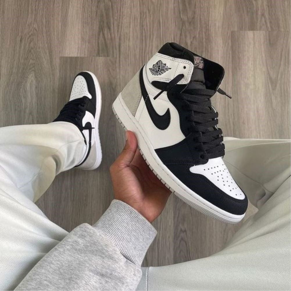 Black Grey Sneakers Custom Air Jordan 1