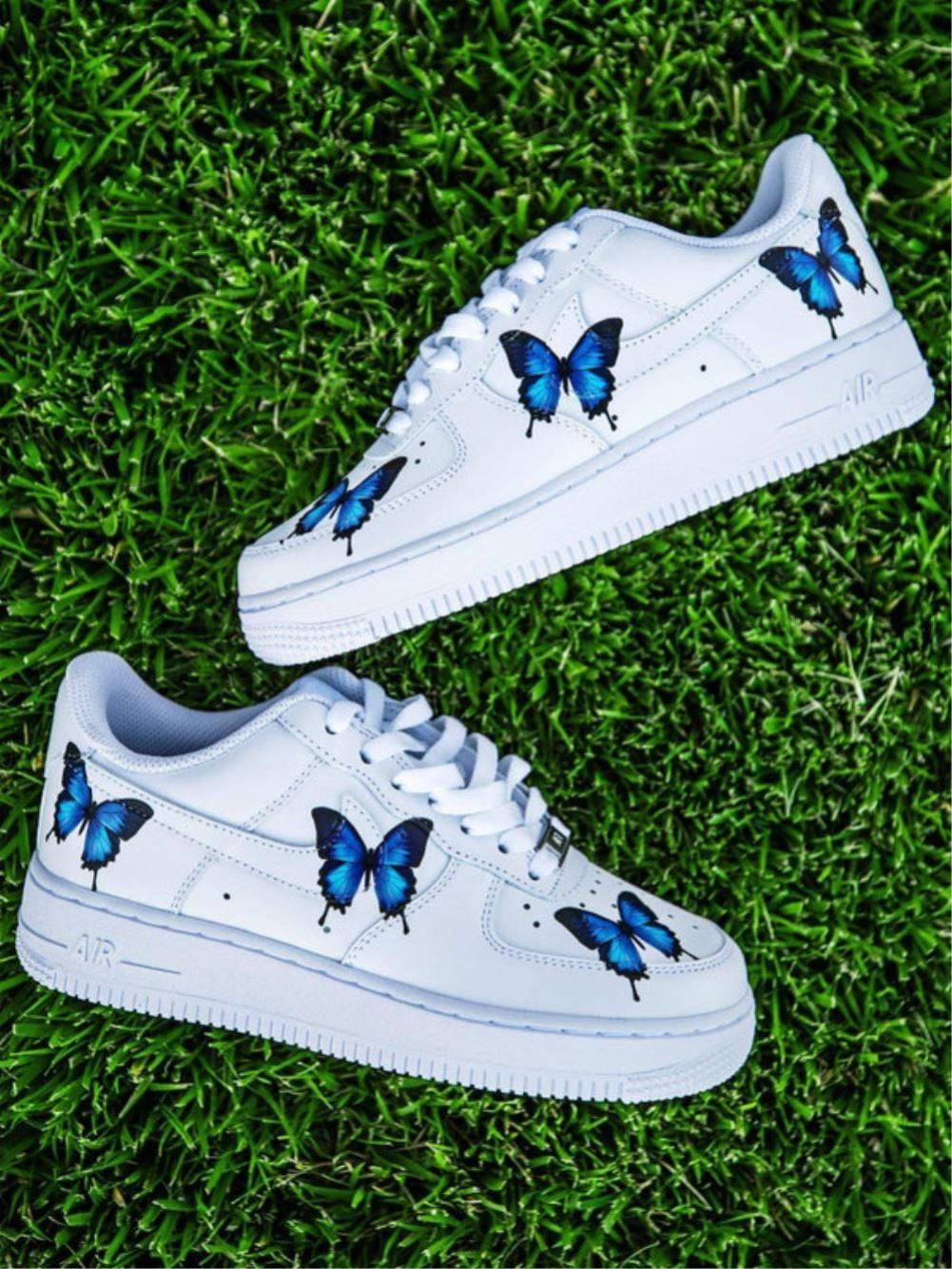 Blue Butterflies Custom Sneakers Air Force 1