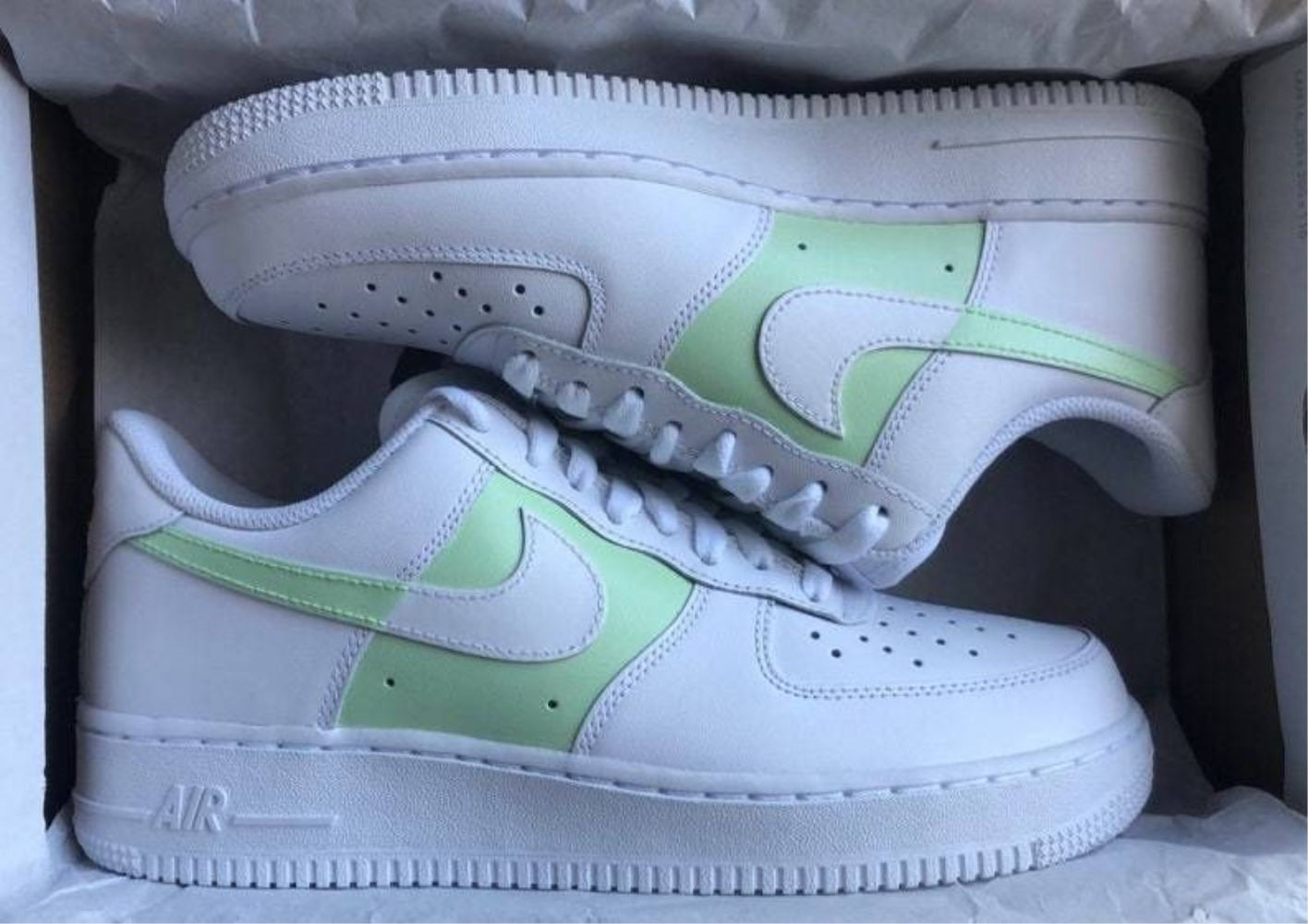 Soft Green Custom Sneakers Air Force 1