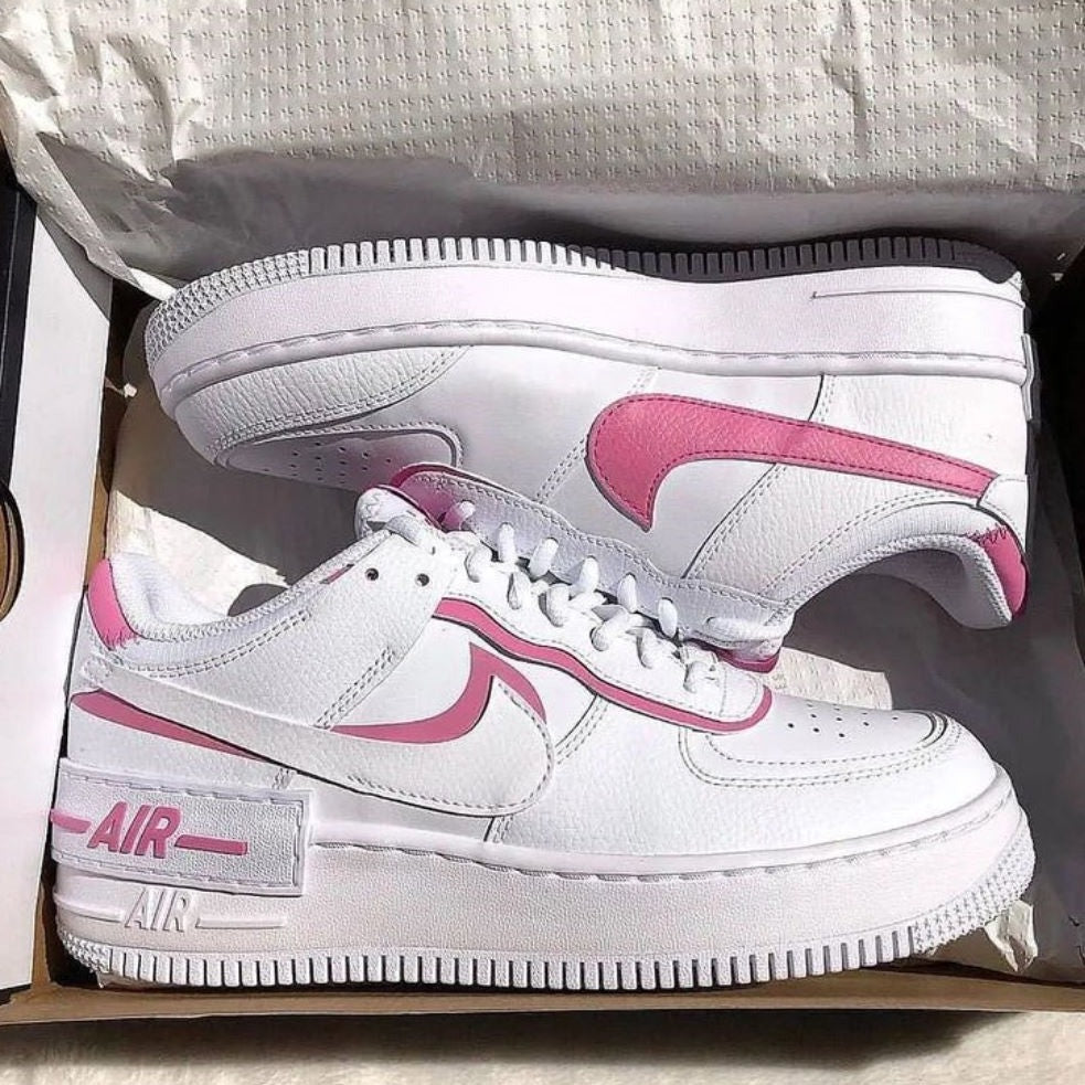 Pink Shadow Sneakers Custom Air Force 1