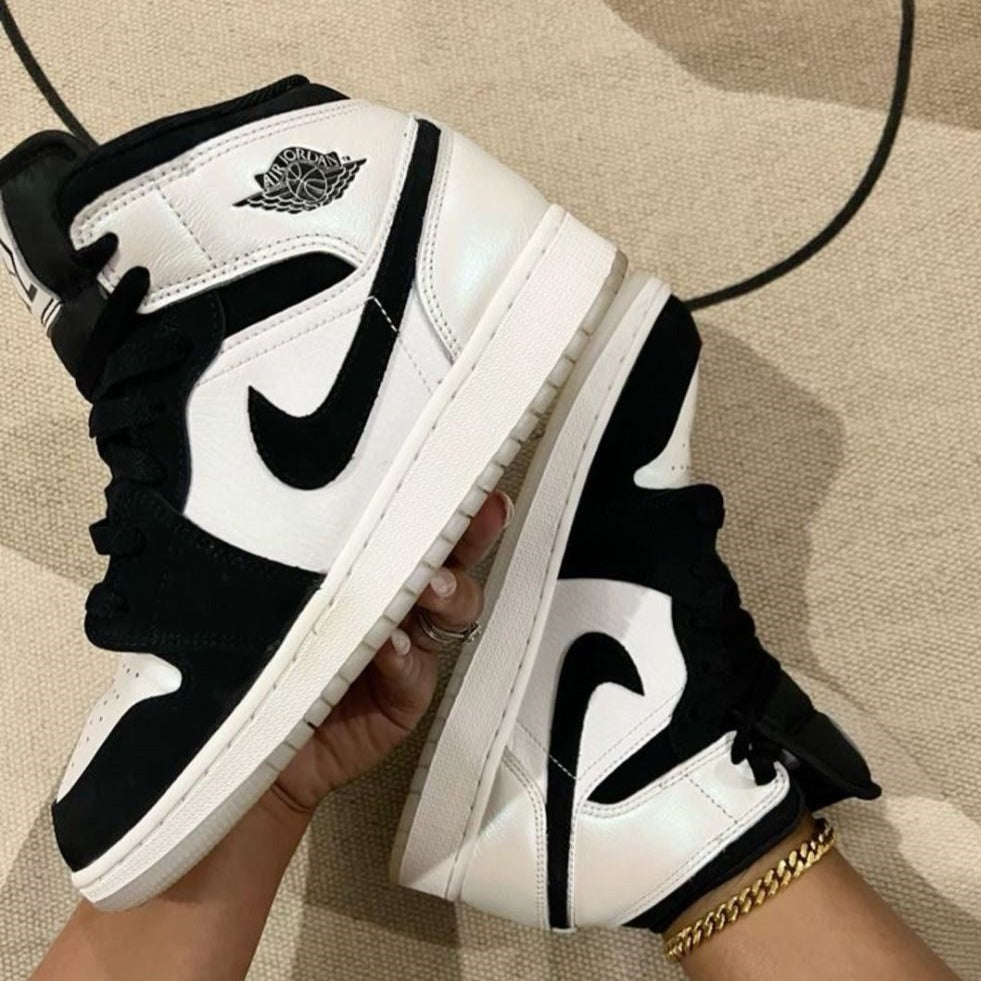 Black White Sneakers Custom Air Jordan 1