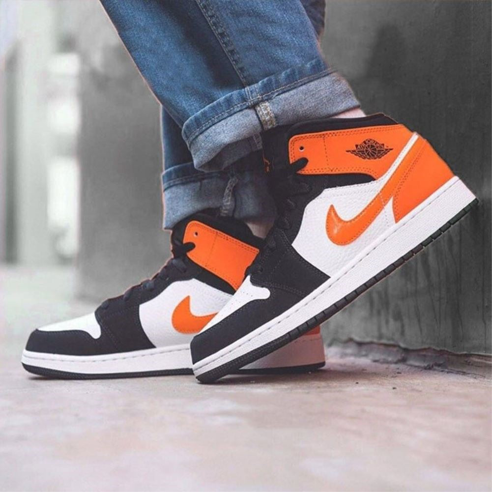 Orange Black Custom Sneakers Air Jordan 1