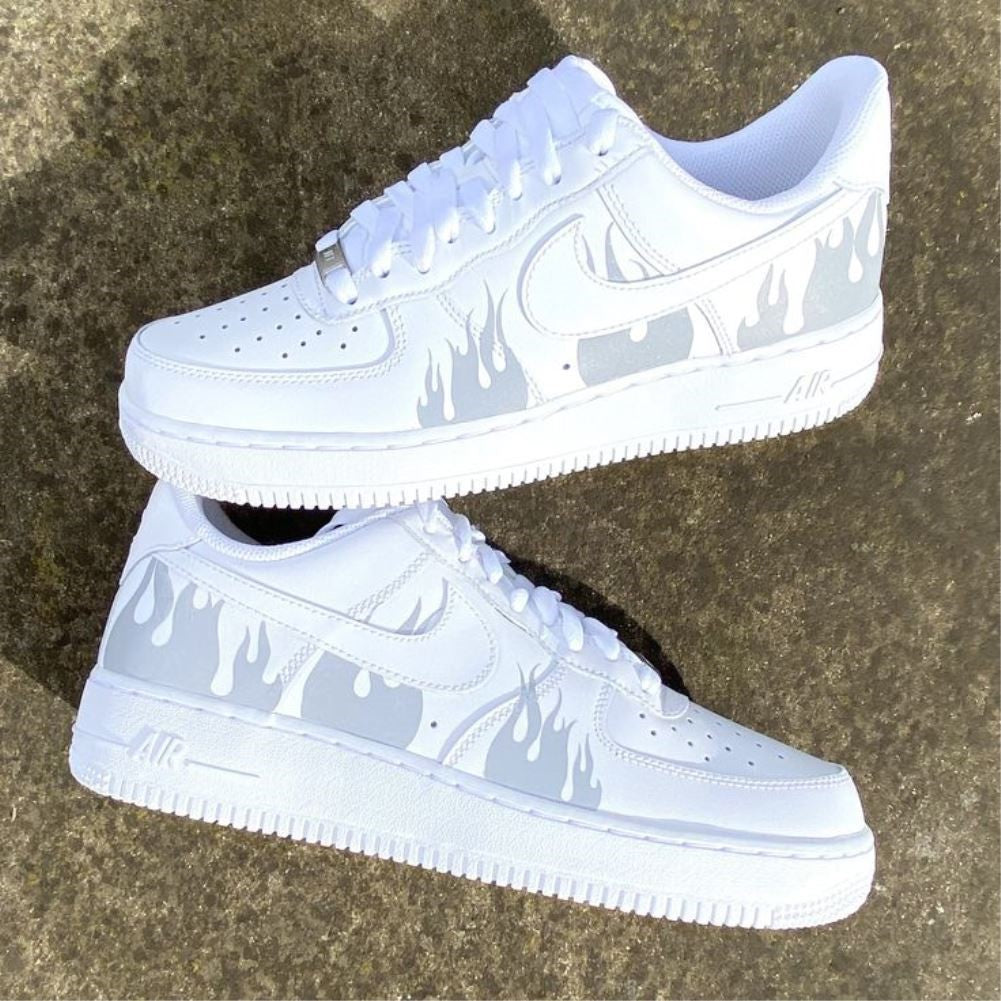 Reflective Flame Custom Sneakers Air Force 1