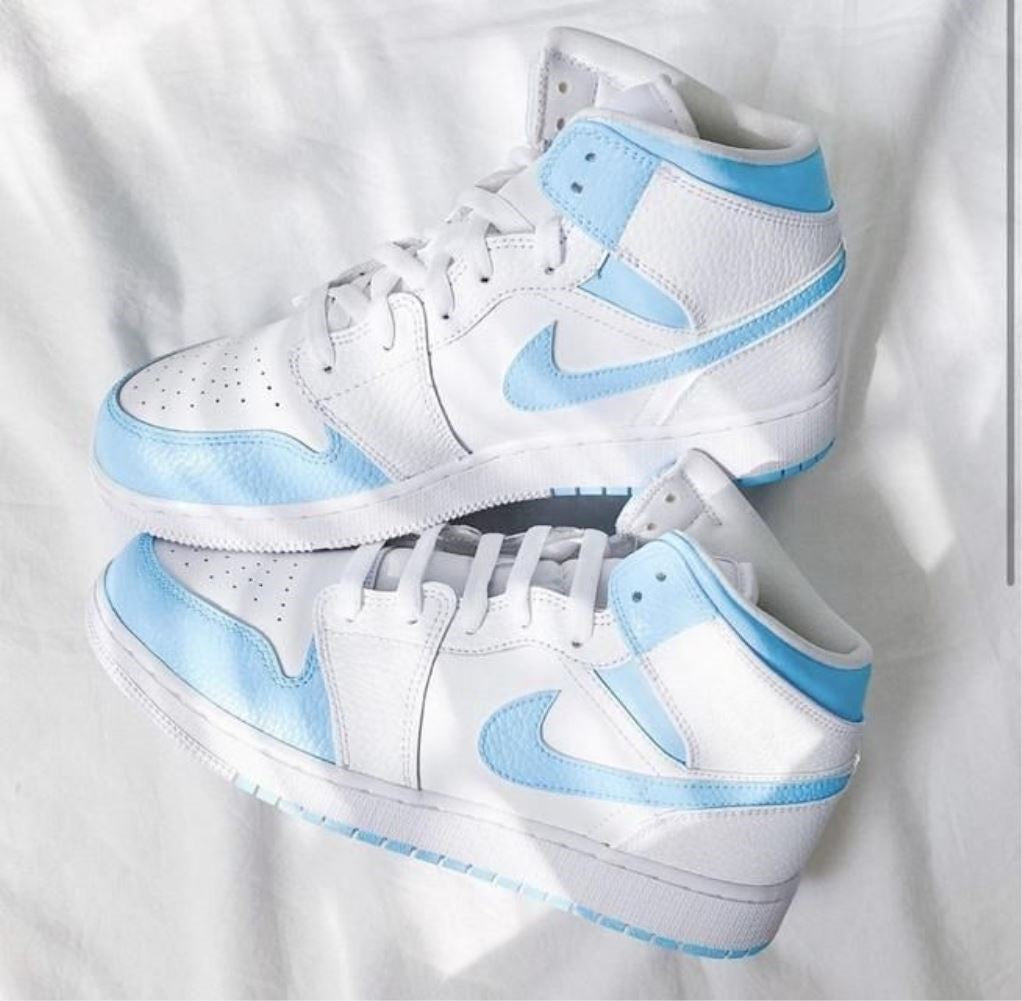 Baby Blue Custom Sneakers Air Jordan 1