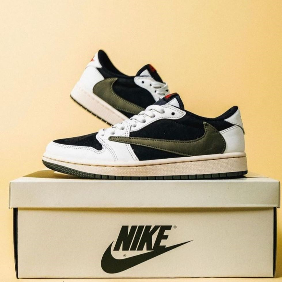 Travis Scott Olive Sneakers Custom Air Jordan 1