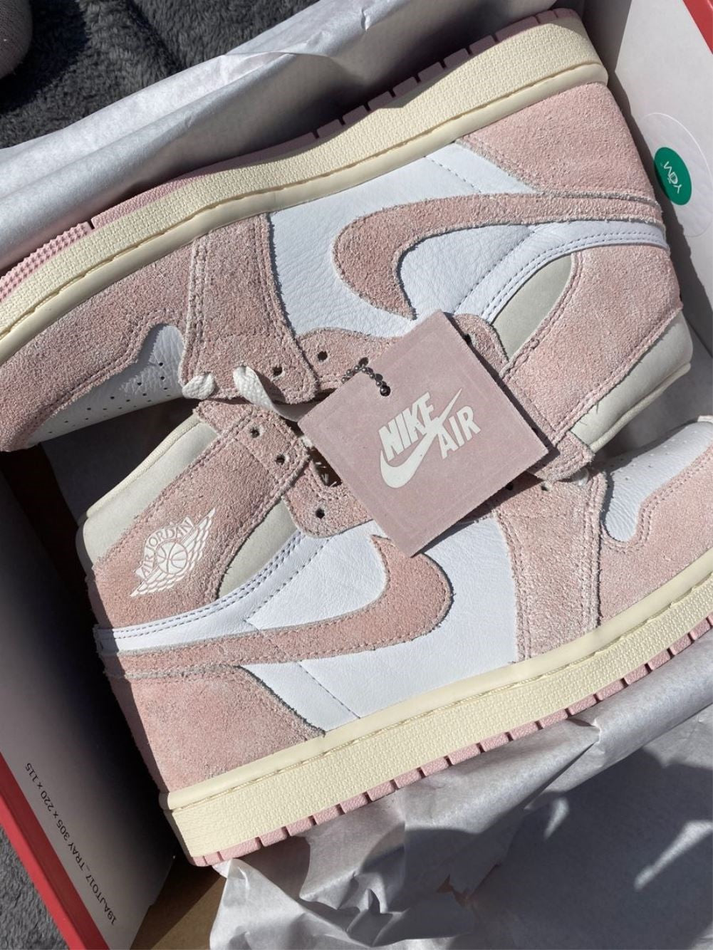 Velvet Pearl Pink Custom Sneakers Air Jordan 1