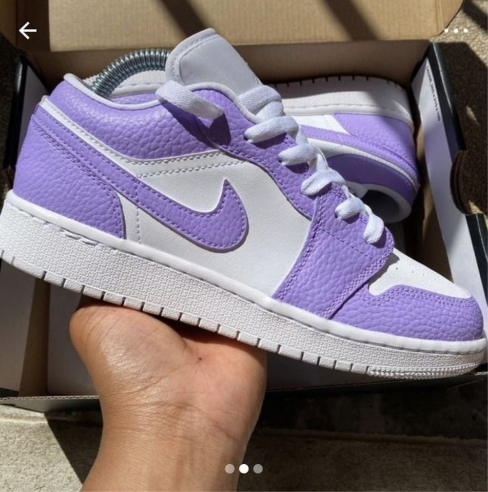 Violet Purple Sneakers Custom Air Jordan 1 Low