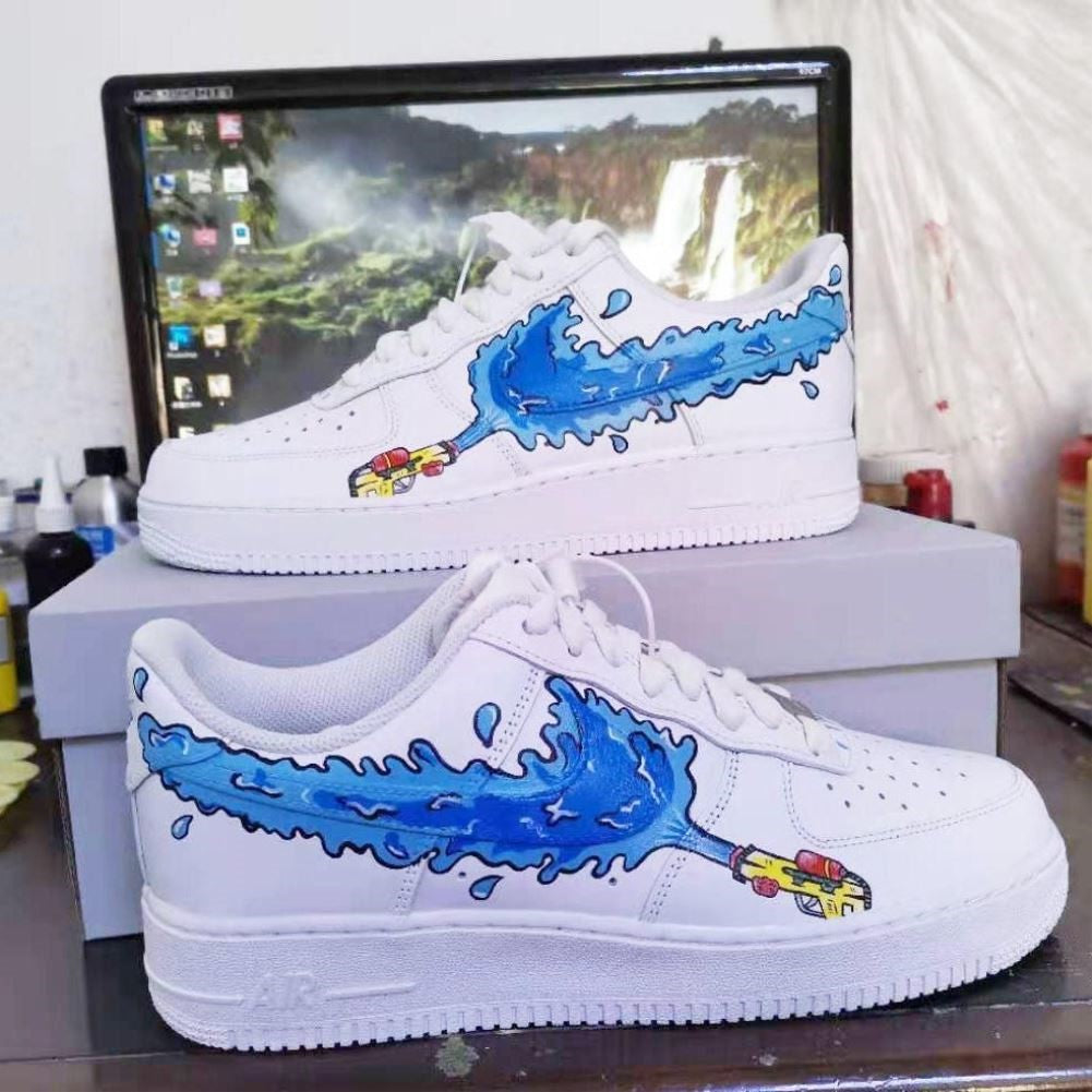 Blue Splash Custom Sneakers Air Force 1