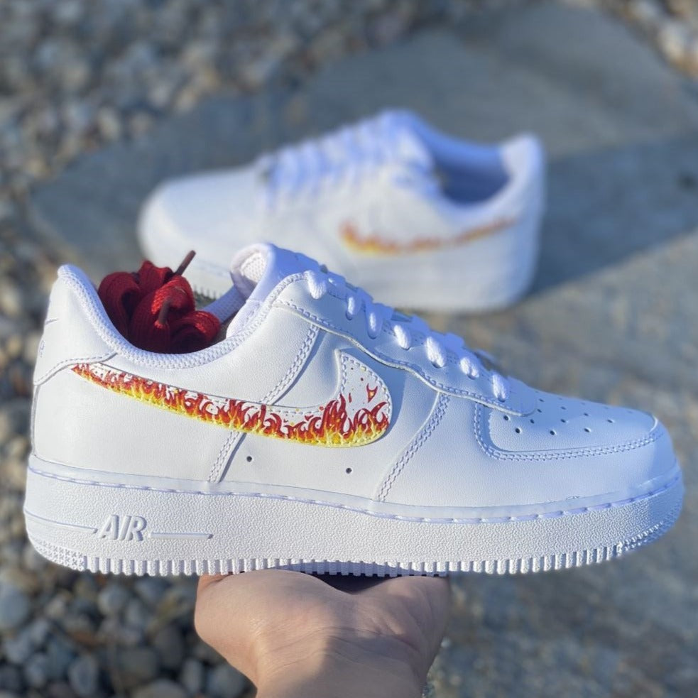 Burning Flame Custom Sneakers Air Force 1