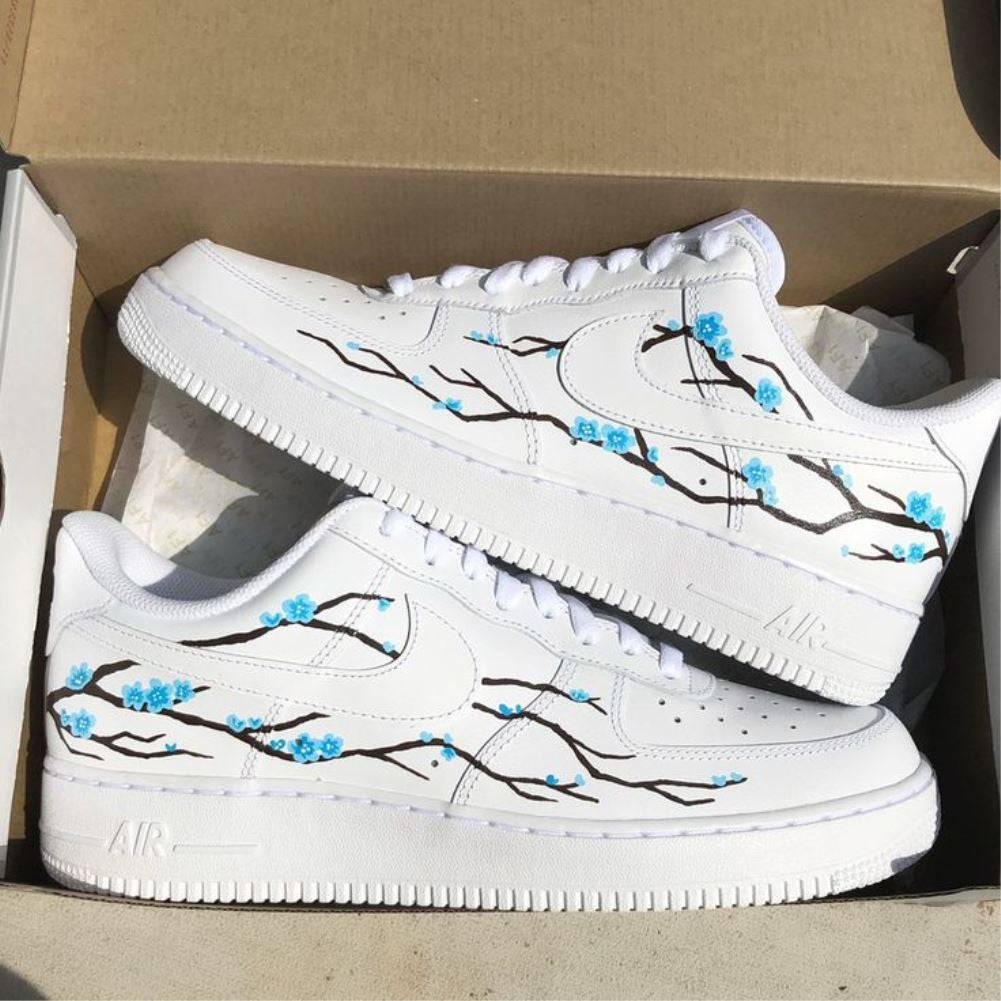 Blue Cherry Custom Sneakers Air Force 1