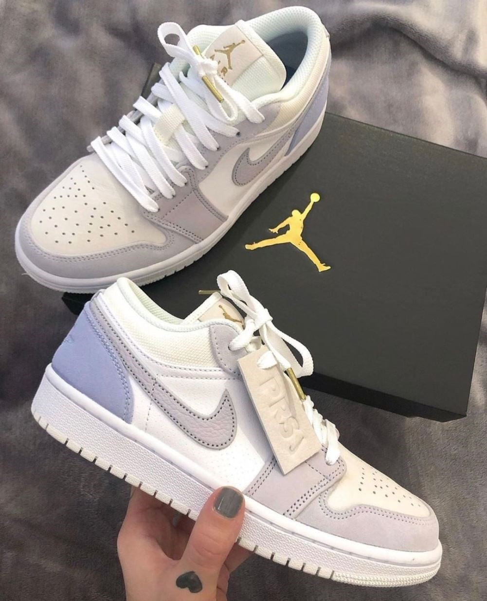 Grey Paris Custom Air Jordan 1 Low