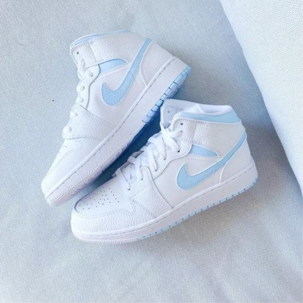 Soft Blue Custom Sneakers Air Jordan 1