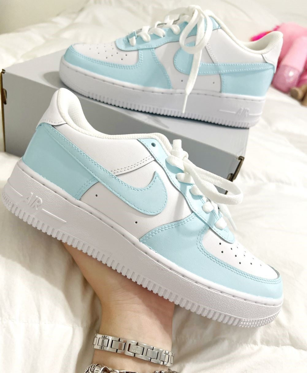 Soft Blue Custom Sneakers Air Force 1