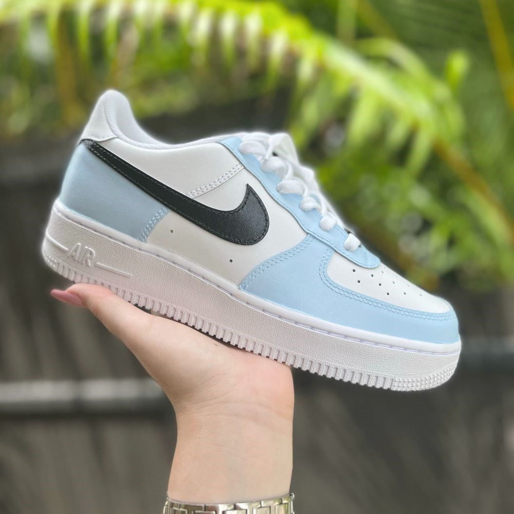 Blue Black Custom Sneakers Air Force 1