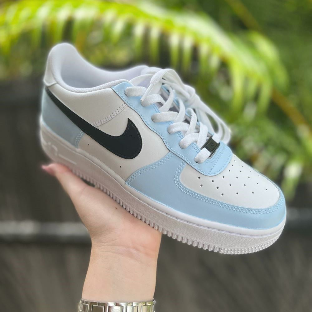 Blue Black Custom Sneakers Air Force 1