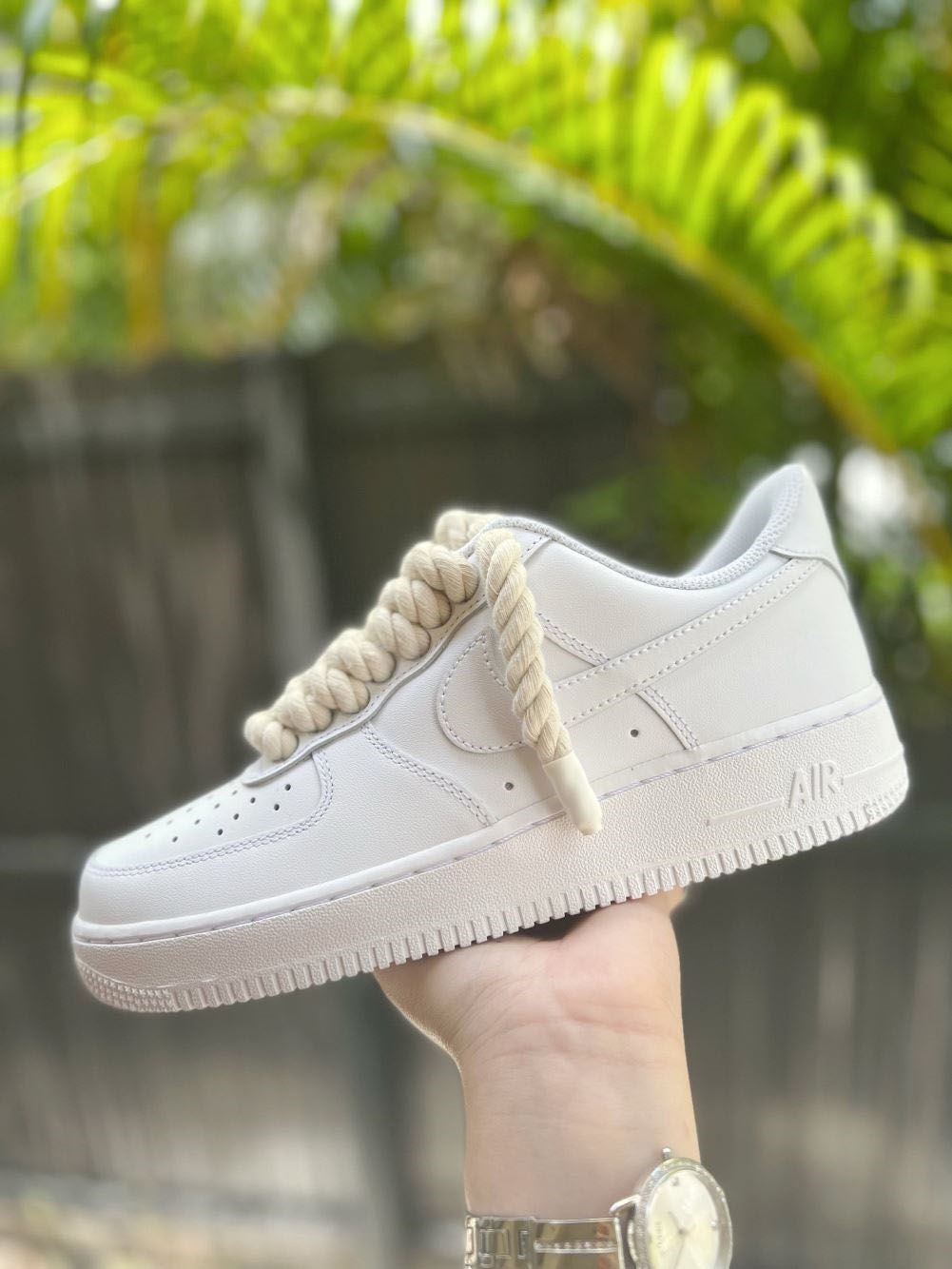 Beige Rope Custom Sneakers Air Force 1