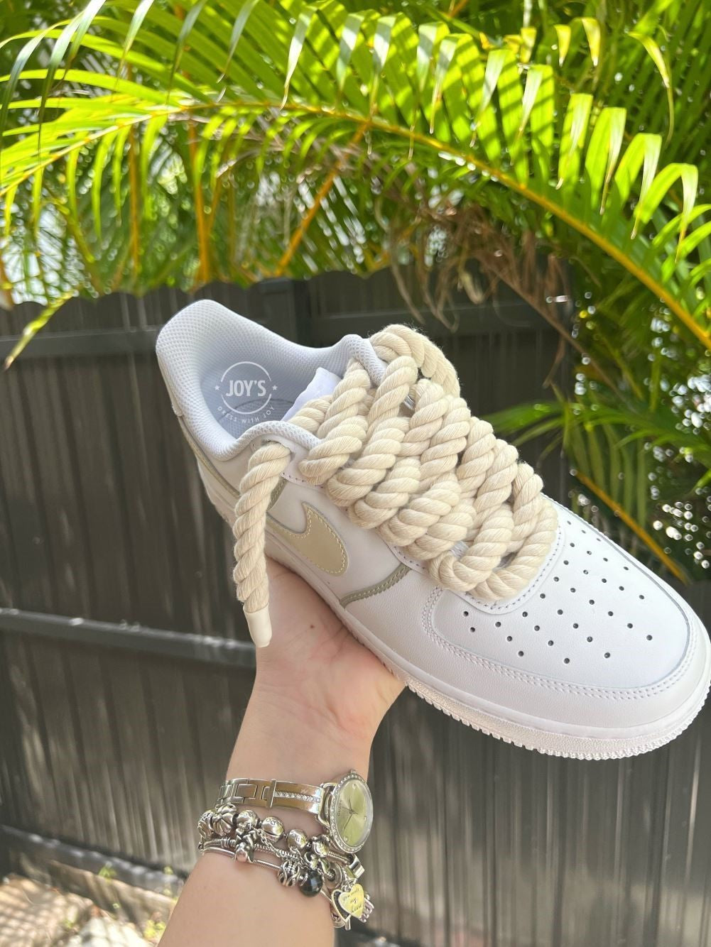 Beige Rope Custom Sneakers Air Force 1