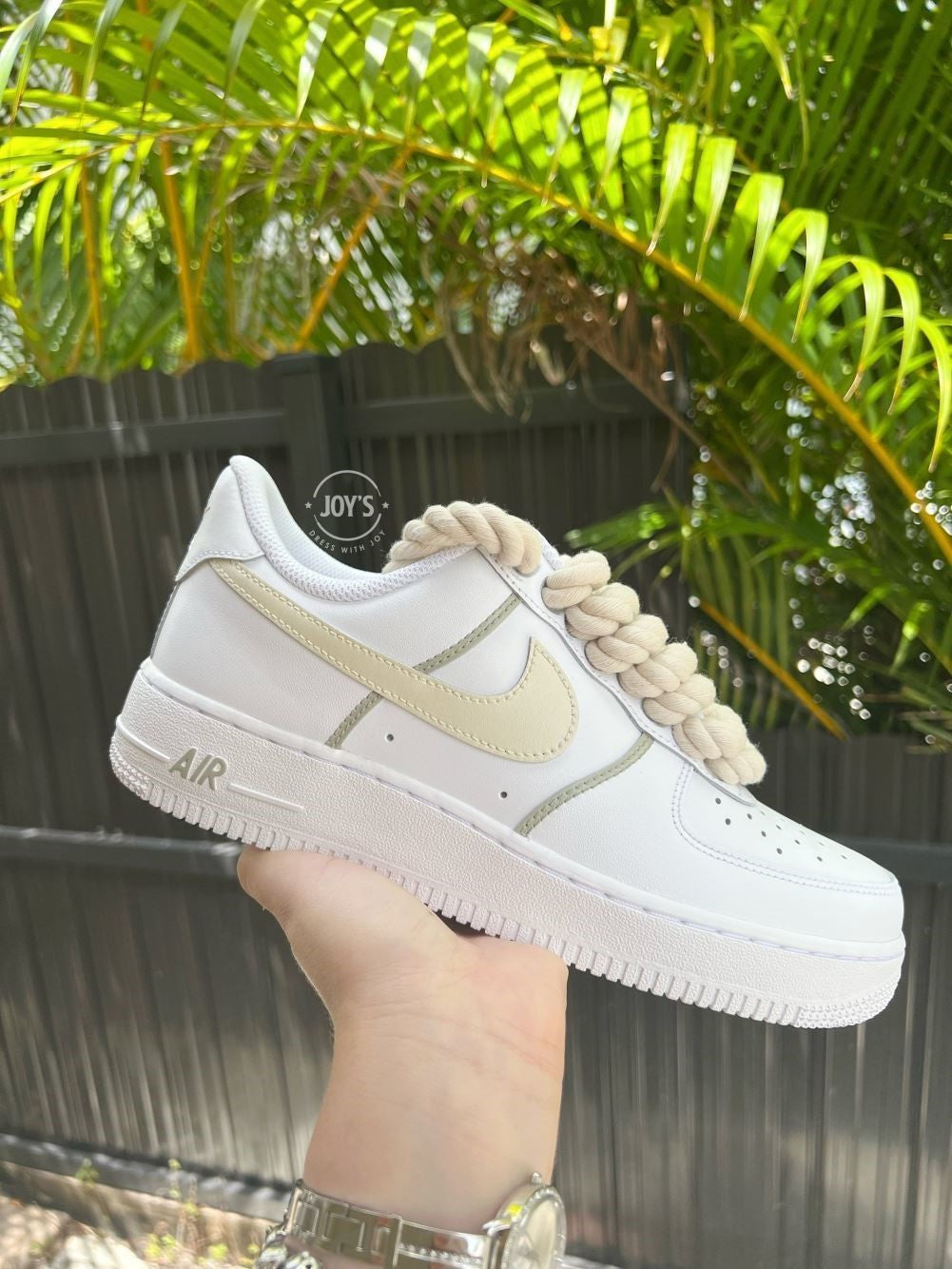 Beige Rope Custom Sneakers Air Force 1