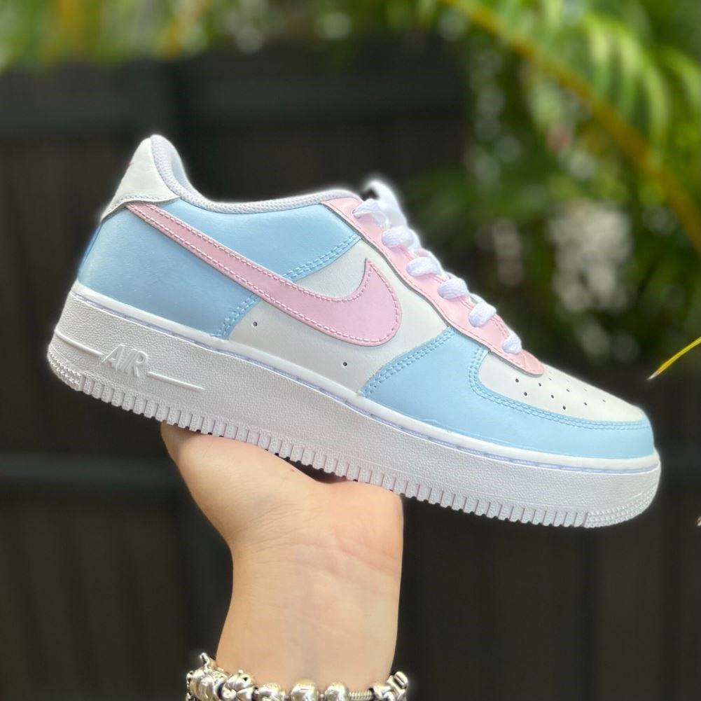 Blue Pink  Custom Sneakers Air Force 1