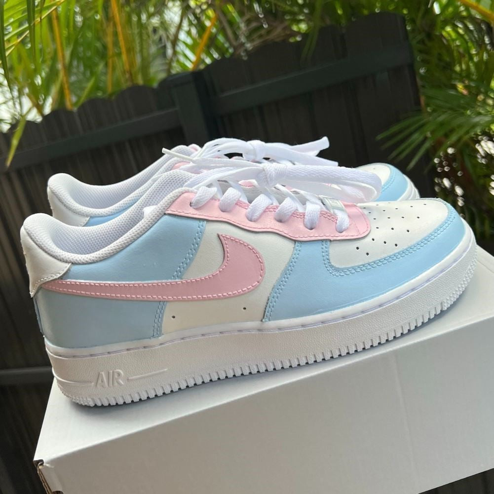 Blue Pink  Custom Sneakers Air Force 1