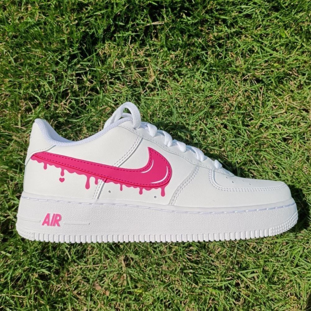 Rose Pink Drip Custom Sneakers Air Force 1