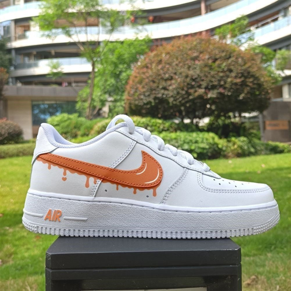 Orange Drip Custom Sneakers Air Force 1