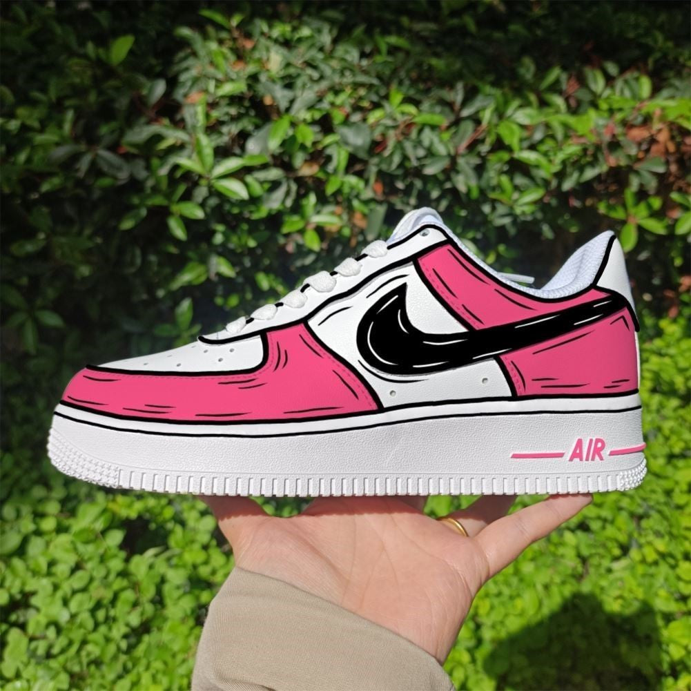 Cartoon Pink Custom Sneakers Air Force 1