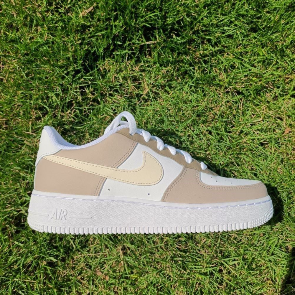 Soft Beige Brown Custom Sneakers Air Force 1